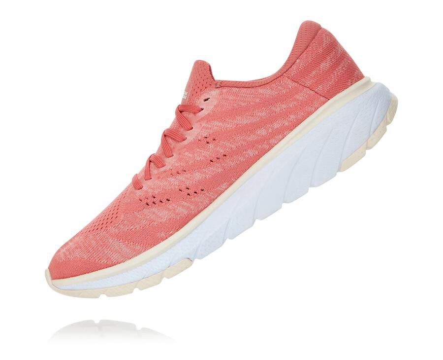 Hoka Australia One One Cavu 3 - Womens Walking Shoes Orange/White - ESDTY-8970